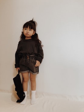 「FITH（フィス）のアイテム（バックパック/リュック）」を使った、roo.さん（キッズ・100cm）の春コーディネート