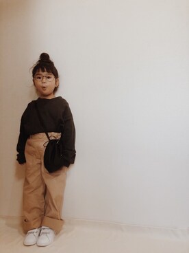 「FITH（フィス）のアイテム（バッグ）」を使った、roo.さん（キッズ・100cm）の春コーディネート