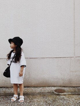 「FITH（フィス）のアイテム（バッグ）」を使った、roo.さん（キッズ・100cm）の夏コーディネート