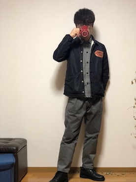 「COWDEN（カウデン）のアイテム」を使った、kobayasi27さん（メンズ・173cm）の冬コーディネート