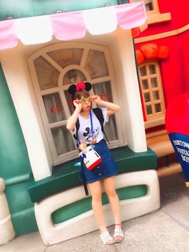 「ミッキー」｜momo.さん（レディース・153cm）の春コーディネート