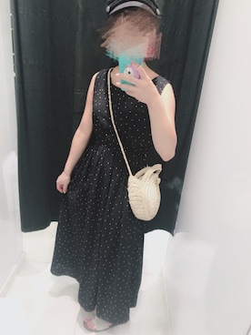 「サークルバッグ」｜「アイテム（キャスケット）」を使った、momo.さん（レディース・153cm）の夏コーディネート