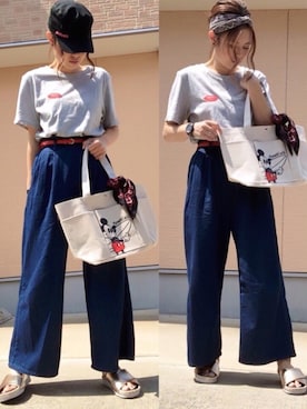 「アイテム（ヘアバンド）」を使った、akina622さんちびーずさん（レディース・167cm）の夏コーディネート