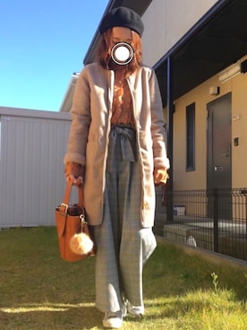 「grove（グローブ）のアイテム（その他アウター）」を使った、akina622さんちびーずさん（レディース・167cm）の秋コーディネート