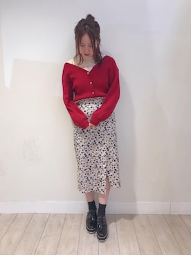 「amelier MAJESTIC LEGON（アメリエルマジェスティックレゴン）のアイテム」を使った、マジェスティックレゴンHEPFIVE店スタッフさん（レディース・163cm）の冬コーディネート