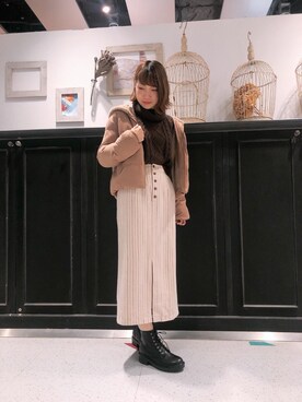 マジェスティックレゴンHEPFIVE店スタッフさん（レディース・155cm）の秋コーディネート