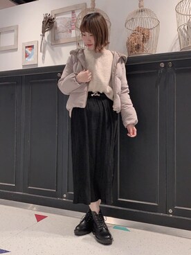 マジェスティックレゴンHEPFIVE店スタッフさん（レディース・155cm）の秋コーディネート