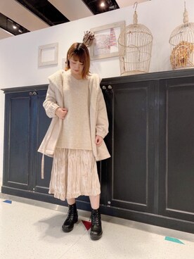 マジェスティックレゴンHEPFIVE店スタッフさん（レディース・155cm）の秋コーディネート