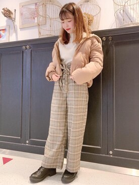 マジェスティックレゴンHEPFIVE店スタッフさん（レディース・155cm）の冬コーディネート