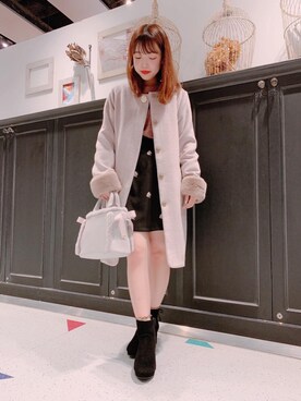 マジェスティックレゴンHEPFIVE店スタッフさん（レディース・155cm）の冬コーディネート