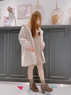 マジェスティックレゴンHEPFIVE店スタッフさん（レディース・155cm）の冬コーディネート