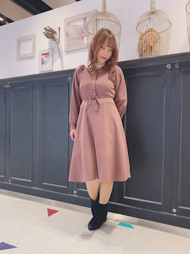 マジェスティックレゴンHEPFIVE店スタッフさん（レディース・155cm）の冬コーディネート