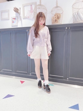 「ショーパン」｜「アイテム（その他シューズ）」を使った、マジェスティックレゴンHEPFIVE店スタッフさん（レディース・155cm）の冬コーディネート