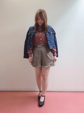 マジェスティックレゴンHEPFIVE店スタッフさん（レディース・155cm）の冬コーディネート