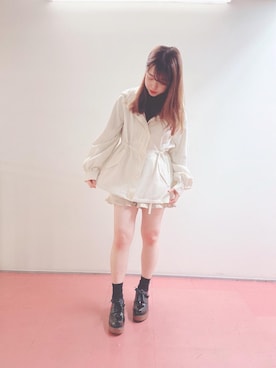 「パワショル」｜「アイテム（ブルゾン）」を使った、マジェスティックレゴンHEPFIVE店スタッフさん（レディース・155cm）の冬コーディネート