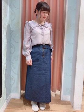 マジェスティックレゴンHEPFIVE店スタッフさん（レディース・155cm）の春コーディネート