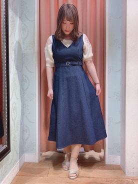 マジェスティックレゴンHEPFIVE店スタッフさん（レディース・155cm）の夏コーディネート