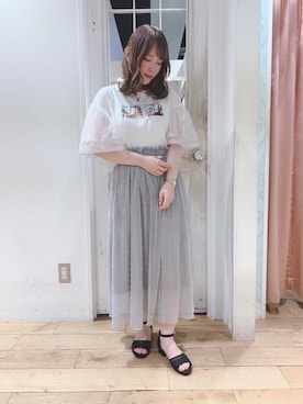 マジェスティックレゴンHEPFIVE店スタッフさん（レディース・155cm）の夏コーディネート