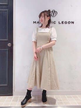 「チュールスリーブ」｜マジェスティックレゴンHEPFIVE店スタッフさん（レディース・155cm）の夏コーディネート