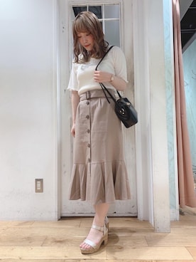 マジェスティックレゴンHEPFIVE店スタッフさん（レディース・155cm）の夏コーディネート