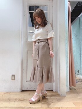 マジェスティックレゴンHEPFIVE店スタッフさん（レディース・155cm）の夏コーディネート