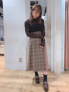 「ビット付きローファー」｜マジェスティックレゴンHEPFIVE店スタッフさん（レディース・155cm）の秋コーディネート