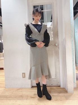 マジェスティックレゴンHEPFIVE店スタッフさん（レディース・155cm）の秋コーディネート