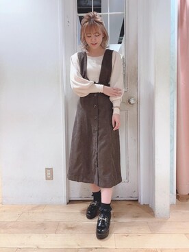 マジェスティックレゴンHEPFIVE店スタッフさん(レディース・155cm)の秋コーディネート