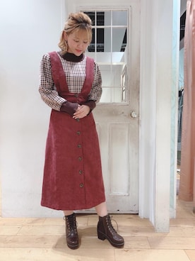 マジェスティックレゴンHEPFIVE店スタッフさん（レディース・155cm）の秋コーディネート