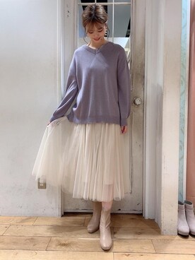 「パステルコーデ」｜マジェスティックレゴンHEPFIVE店スタッフさん（レディース・155cm）の冬コーディネート