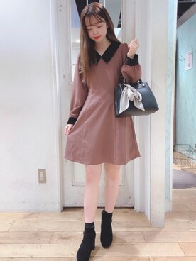マジェスティックレゴンHEPFIVE店スタッフさん（レディース・155cm）の冬コーディネート
