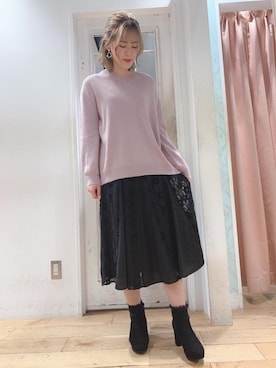 マジェスティックレゴンHEPFIVE店スタッフさん(レディース・155cm)の冬コーディネート