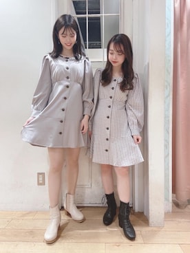 ワンピースを使った 双子コーデ のレディース人気ファッションコーディネート Wear