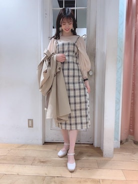 マジェスティックレゴンHEPFIVE店スタッフさん（レディース・164cm）の冬コーディネート