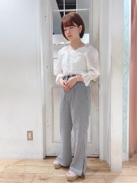 マジェスティックレゴンHEPFIVE店スタッフさん（レディース・155cm）の春コーディネート