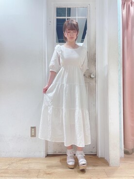 マジェスティックレゴンHEPFIVE店スタッフさん（レディース・152cm）の春コーディネート