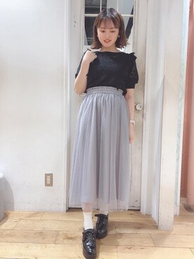 マジェスティックレゴンHEPFIVE店スタッフさん（レディース・155cm）の夏コーディネート
