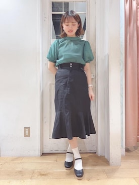 マジェスティックレゴンHEPFIVE店スタッフさん（レディース・155cm）の夏コーディネート