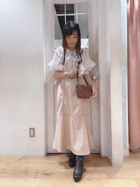 マジェスティックレゴンHEPFIVE店スタッフさん（レディース・155cm）の秋コーディネート