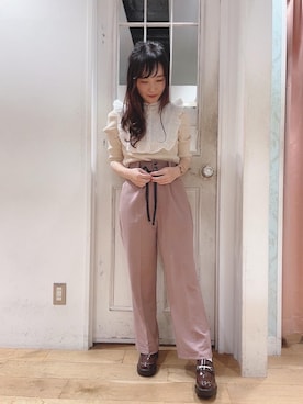 マジェスティックレゴンHEPFIVE店スタッフさん（レディース・156cm）の秋コーディネート