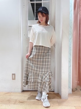 マジェスティックレゴンHEPFIVE店スタッフさん（レディース・151cm）の秋コーディネート