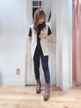 マジェスティックレゴンHEPFIVE店スタッフさん（レディース・154cm）の秋コーディネート