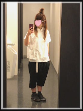 「COMME des GARCONS COMME des GARCONS（コムデギャルソンコムデギャルソン）のアイテム（シャツ/ブラウス）」を使った、omronさん（レディース・152cm）の夏コーディネート