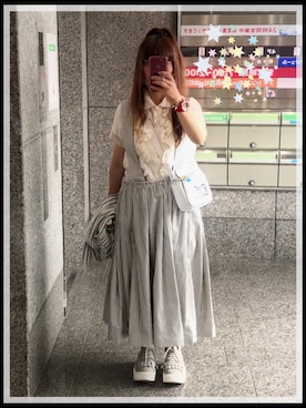 「COMME des GARCONS COMME des GARCONS（コムデギャルソンコムデギャルソン）のアイテム（シャツ/ブラウス）」を使った、omronさん（レディース・152cm）の夏コーディネート