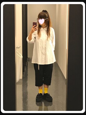 「COMME des GARCONS COMME des GARCONS（コムデギャルソンコムデギャルソン）のアイテム（シャツ/ブラウス）」を使った、omronさん（レディース・152cm）の夏コーディネート