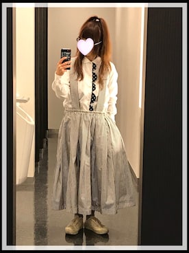 「COMME des GARCONS COMME des GARCONS（コムデギャルソンコムデギャルソン）のアイテム（シャツ/ブラウス）」を使った、omronさん（レディース・152cm）の春コーディネート