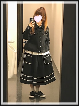 「tricot COMME des GARCONS（トリココムデギャルソン）のアイテム（シューズ）」を使った、omronさん（レディース・152cm）の春コーディネート