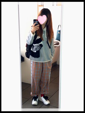 「WALL（ウォール）のアイテム」を使った、omronさん（レディース・152cm）の秋コーディネート