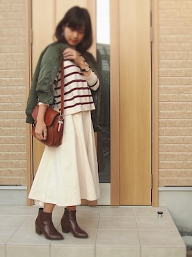 「Jayro（ジャイロ）のアイテム（バッグ）」を使った、MUNさん（レディース・159cm）の冬コーディネート