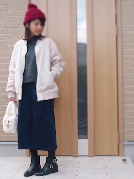 MUNさん（レディース・159cm）の冬コーディネート